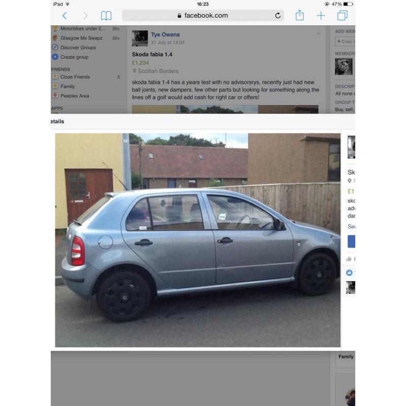 Skoda fabiA for sale