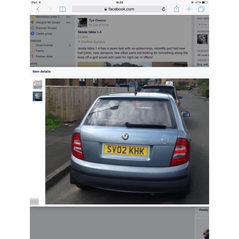 Skoda fabiA for sale