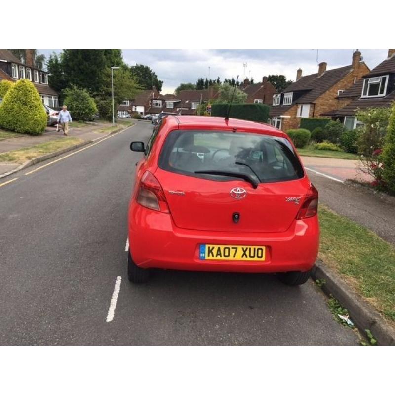 2007 Red Toyota Yaris 1.0 VVT-I T2, 3 Door, Manual, Petrol, 1 Year MOT, 35k Miles,1 Owner