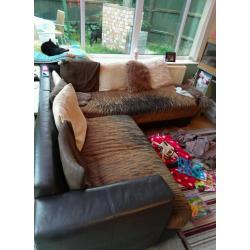 DFS Corner Sofa in brown