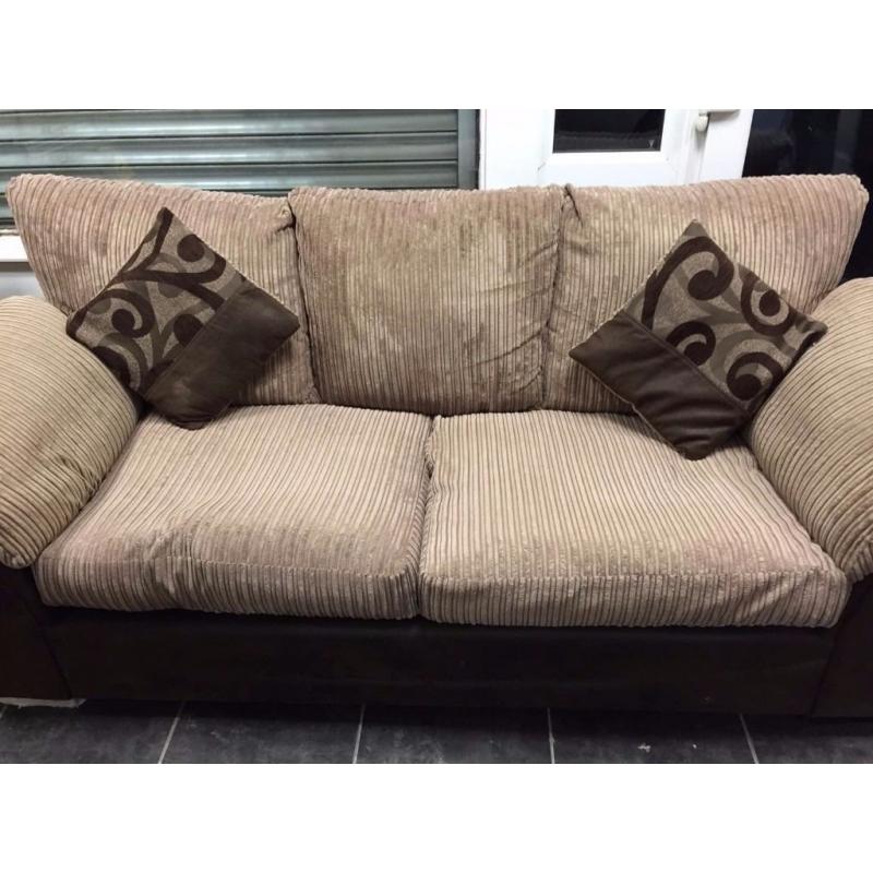 2X 3 SEATER SOFAS