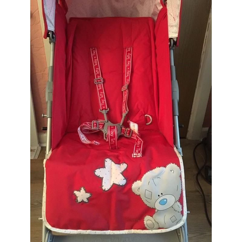 Obaby tatty teddy red light weight stroller