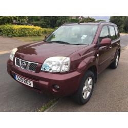 Nissan X-Trail SVE 2488cc Petrol 5 speed manual 4x4 Estate 05 Plate 02/03/2005 Red