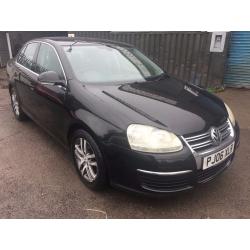 Volkswagen Jetta SE 1.9 TDi DIESEL, 2006/06 Reg, Service History, BRAND NEW MOT, 4 Dr Saloon, Black