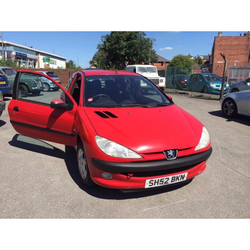 Red Peugeot 206 3 Dr 80000 miles