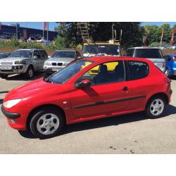 Red Peugeot 206 3 Dr 80000 miles