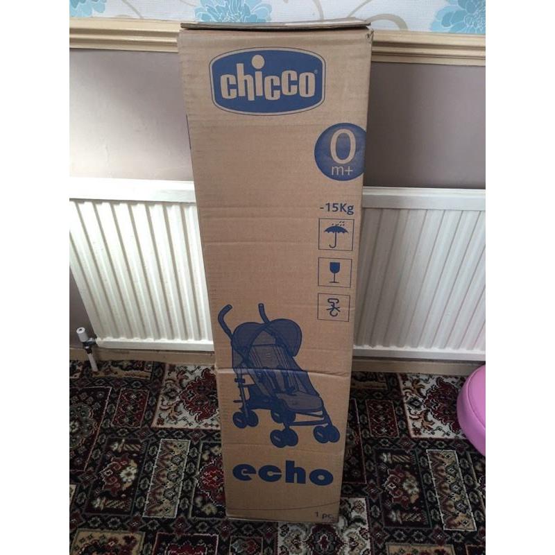 Brand New Chicco Echo Stroller - Green Jam