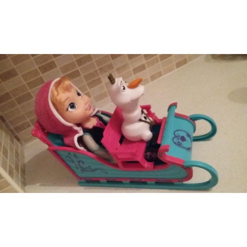 Disney Frozen Sleigh with Princess Anna and Olaf the Snowman