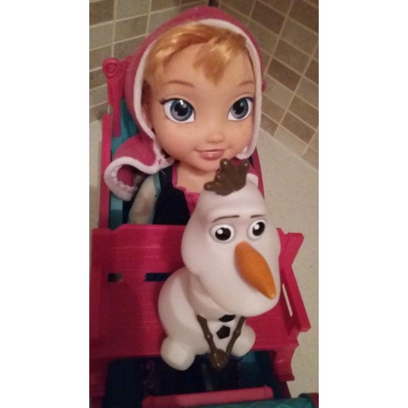 Disney Frozen Sleigh with Princess Anna and Olaf the Snowman