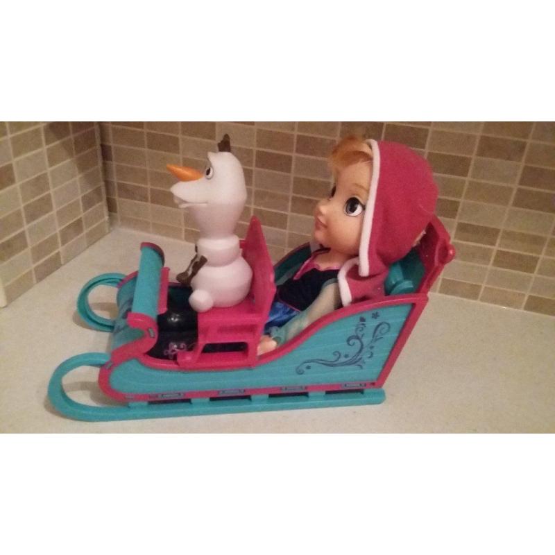 Disney Frozen Sleigh with Princess Anna and Olaf the Snowman