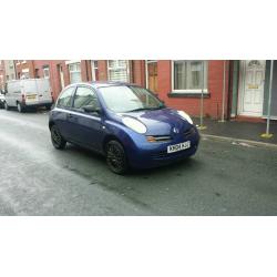 2004 nissan micra 1.2 petrol mot till june 2017