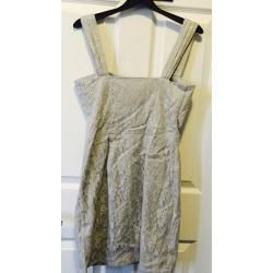 Lipsy London mini grey lace dress in size 8 New Zara style ASOS Chanel LV