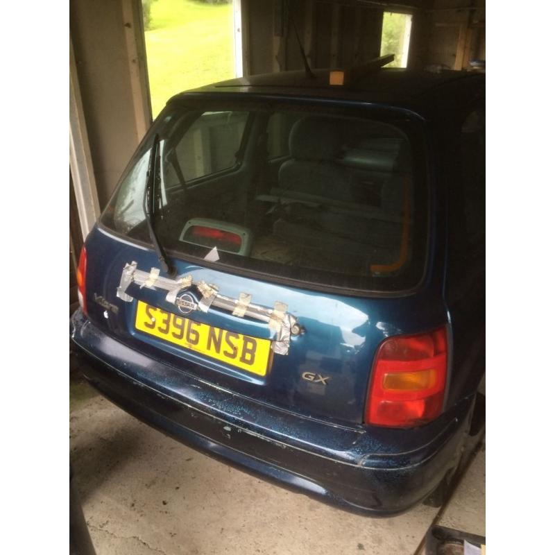 Nissan Micra GX. 45000 miles(ish). No MOT, spares or repairs.