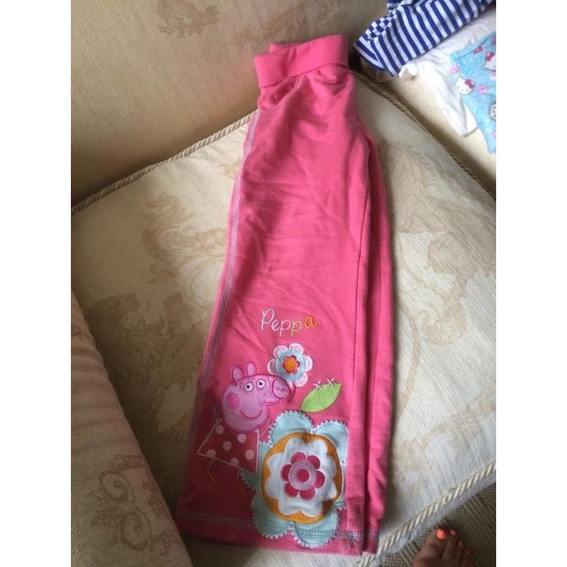 Girls clothes age 4 to 6 years peppa, hello kitty , jojo