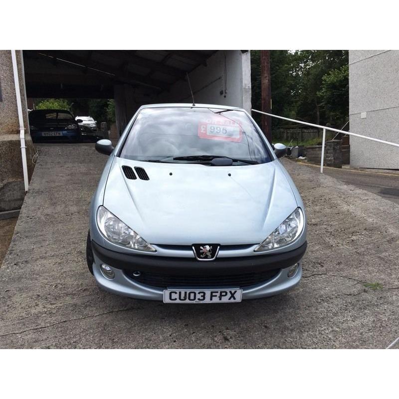 03 Peugeot 206cc cabriolet 1.6, long mot