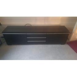 ikea besta Large high gloss black tv cabinet