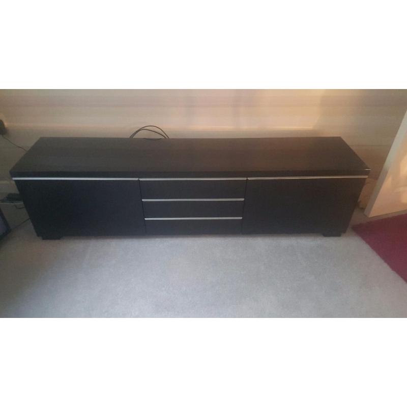 ikea besta Large high gloss black tv cabinet