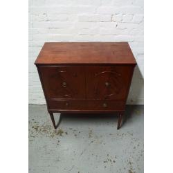Vintage cocktail cabinet with a fitted door activating light (DELIVERY AVAILABLE)