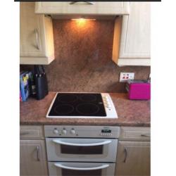 Hotpoint double oven, grill & ceramic hob