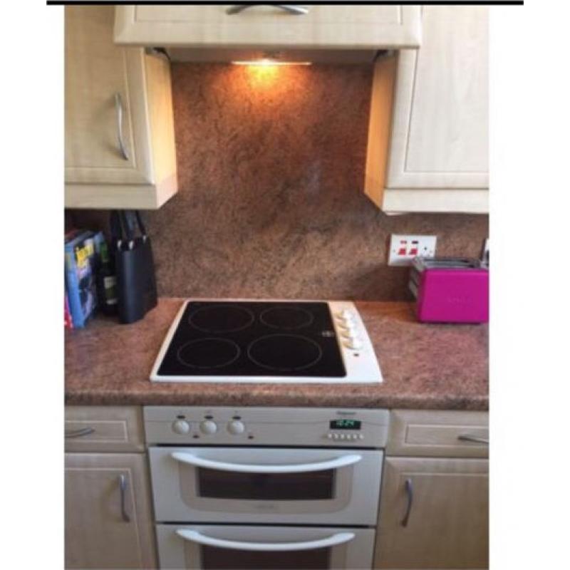 Hotpoint double oven, grill & ceramic hob