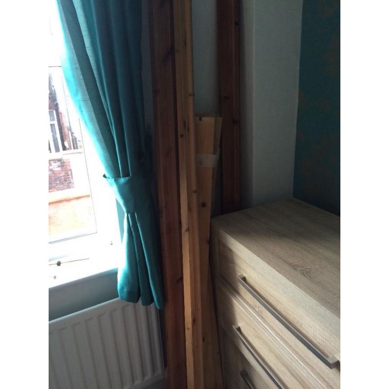 Pine double bed - FREE