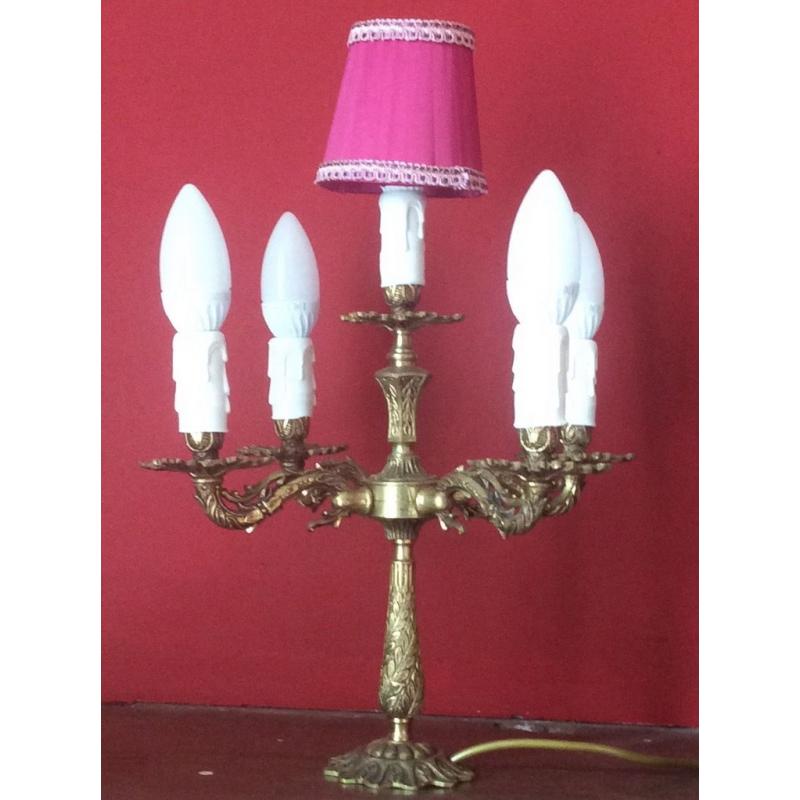 Gorgeous pair of antique candelabra lamps