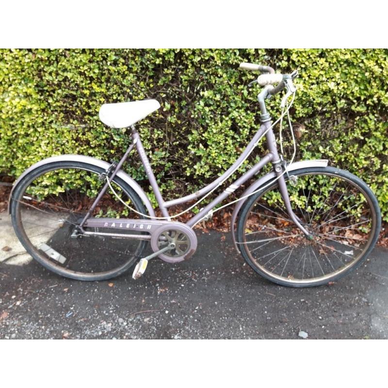 Raleigh Chiltern ladies bicycle, all works, does have rusty bits but rides fine.