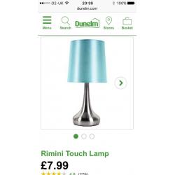 Duck egg blue table lamps x2