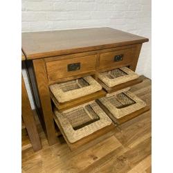 Solid oak storage chests . Free Delivery