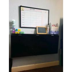 Black Wall desk