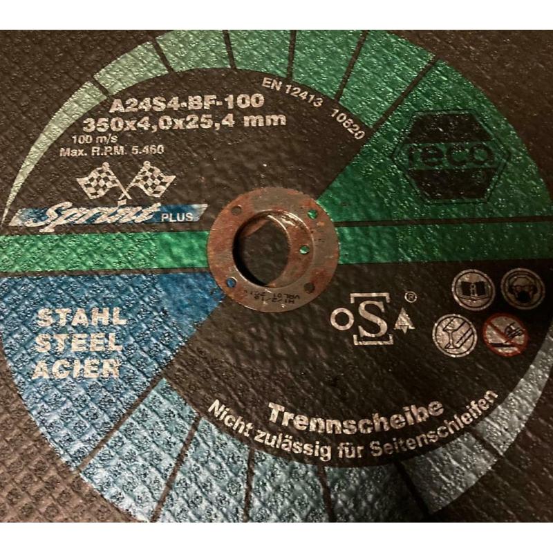 10x 14? 350mm Reca metal cutting abrasive chopsaw blade