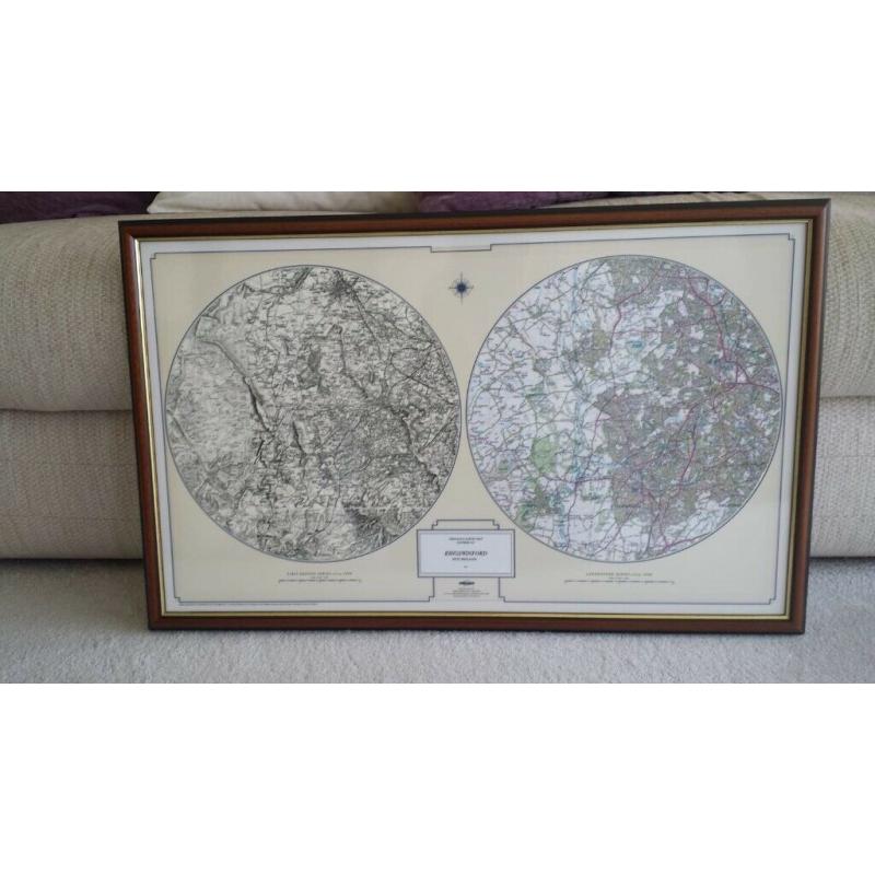 Framed Ordnance Survey Map Kingswinford