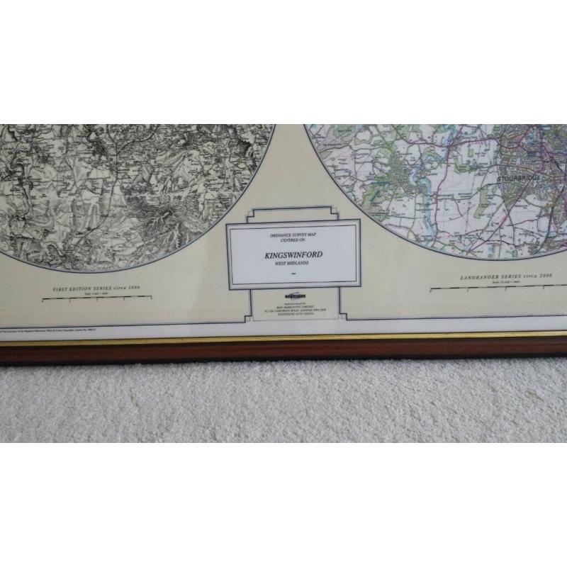 Framed Ordnance Survey Map Kingswinford